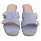 Damen Flache Sandalen - blue