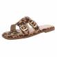 Damen Flache Sandalen - leopard