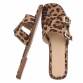 Damen Flache Sandalen - leopard