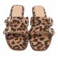 Damen Flache Sandalen - leopard