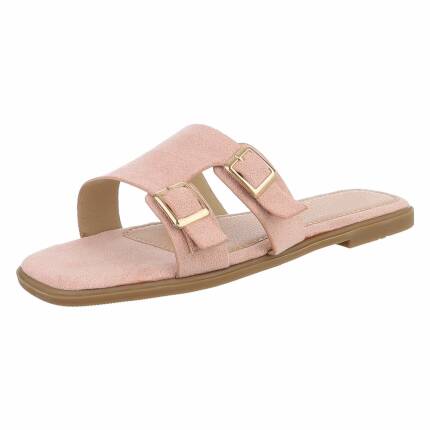 Damen Flache Sandalen - pink