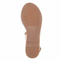 Damen Flache Sandalen - camelleopard