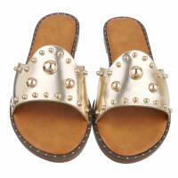 Damen Flache Sandalen - gold
