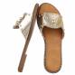 Damen Flache Sandalen - gold