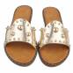Damen Flache Sandalen - gold