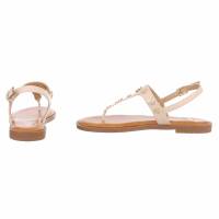 Damen Flache Sandalen - beige