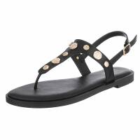 Damen Flache Sandalen - black
