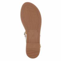 Damen Flache Sandalen - gold