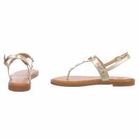 Damen Flache Sandalen - gold