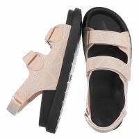 Damen Keilsandaletten - beige