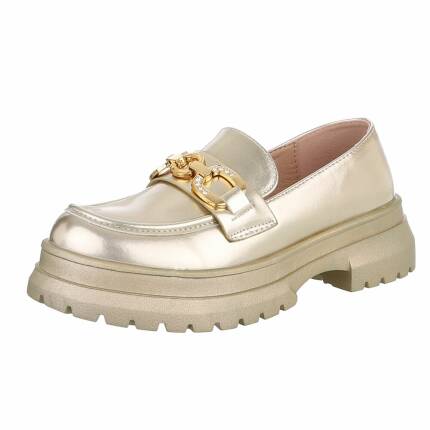 Damen Slipper - gold