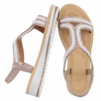 Damen Keilsandaletten - beige