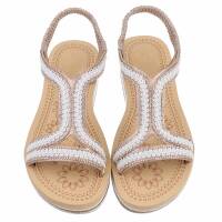 Damen Keilsandaletten - beige
