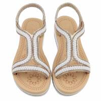 Damen Keilsandaletten - gold