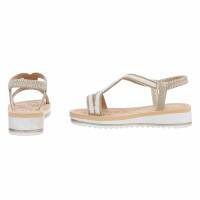 Damen Keilsandaletten - gold