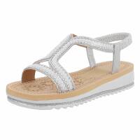 Damen Keilsandaletten - silver