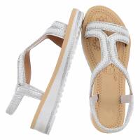 Damen Keilsandaletten - silver