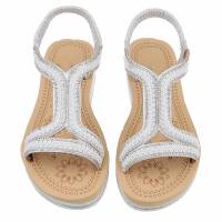 Damen Keilsandaletten - silver