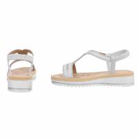 Damen Keilsandaletten - silver