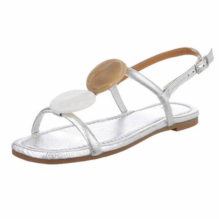 Damen Flache Sandalen - beige