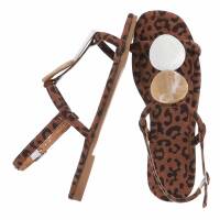 Damen Flache Sandalen - leopard