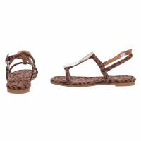 Damen Flache Sandalen - leopard
