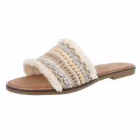 Damen Flache Sandalen - beige