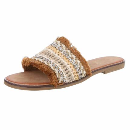 Damen Flache Sandalen - brown