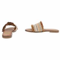 Damen Flache Sandalen - brown