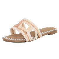 Damen Flache Sandalen - beige