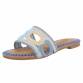 Damen Flache Sandalen - blue