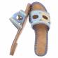 Damen Flache Sandalen - blue