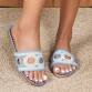 Damen Flache Sandalen - blue