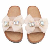 Damen Pantoletten - beige