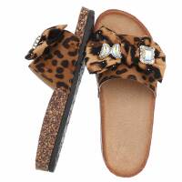 Damen Pantoletten - leopard