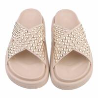 Damen Pantoletten - beige
