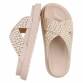 Damen Pantoletten - beige