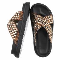 Damen Pantoletten - leopard