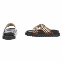 Damen Pantoletten - leopard