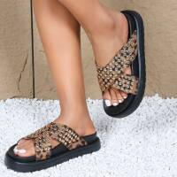 Damen Pantoletten - leopard