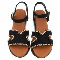 Damen Keilsandaletten - black