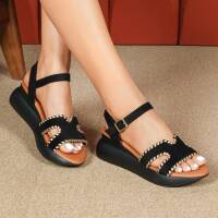 Damen Keilsandaletten - black