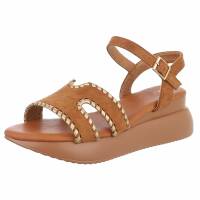 Damen Keilsandaletten - camel