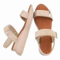 Damen Keilsandaletten - beige