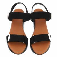 Damen Keilsandaletten - black