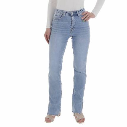 Damen High Waist Jeans von Laulia - blue