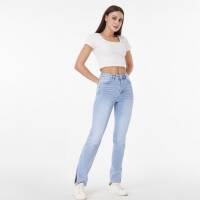 Damen High Waist Jeans von Laulia - blue