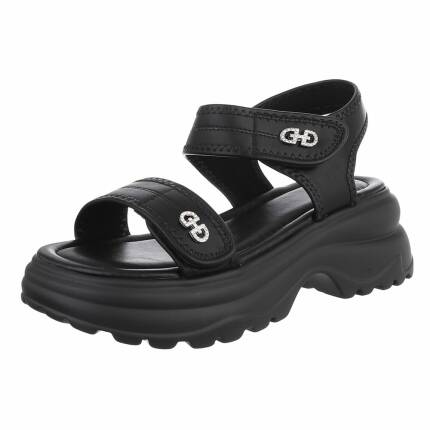 Damen Keilsandaletten - black