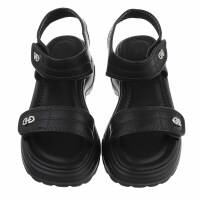 Damen Keilsandaletten - black