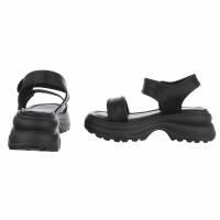 Damen Keilsandaletten - black